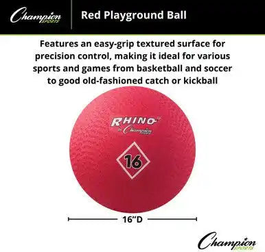 Champion Sports Pgrd Playground Ball Red - Ea