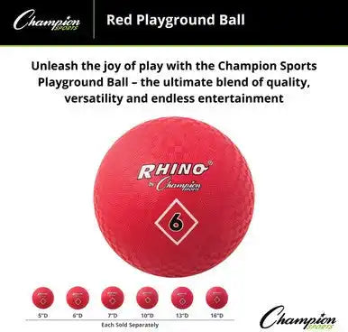 Champion Sports Pgrd Playground Ball Red - Ea