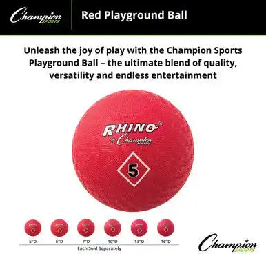 Champion Sports Pgrd Playground Ball Red - Ea
