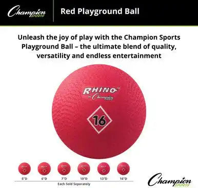 Champion Sports Pgrd Playground Ball Red - Ea