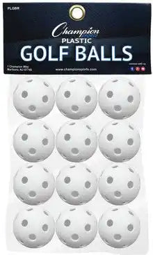 Champion Sports Plastic Golf Balls - Doz