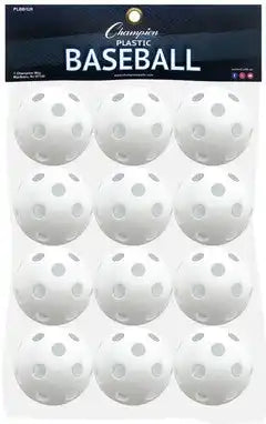 Champion Sports Plbb Plastic Baseballs - Doz