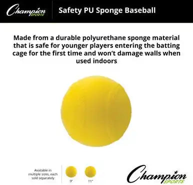 Champion Sports Pmb Safety Pu Sponge Balls - Doz