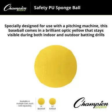 Champion Sports Pmb Safety Pu Sponge Balls - Doz