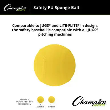 Champion Sports Pmb Safety Pu Sponge Balls - Doz