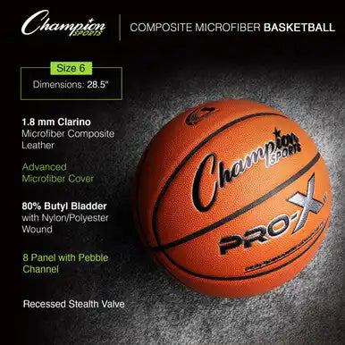 Champion Sports Prox Prox Composite Microfiber Basketball - Ea - 28.5’’