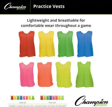Champion Sports Psa Practice Vest Adult - Doz