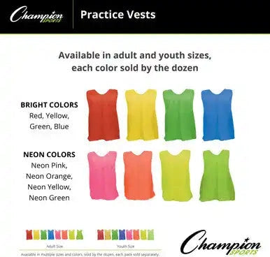 Champion Sports Psy Practice Vest Youth - Doz