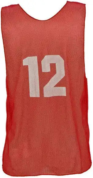 Champion Sports Psyn Numbered Practice Vest Youth - Doz - Red