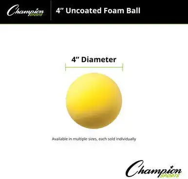Champion Sports Rd Uncoated Regular Density Foam Ball - Ea