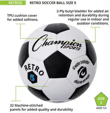 Champion Sports Retro Retro Soccer Ball - Ea