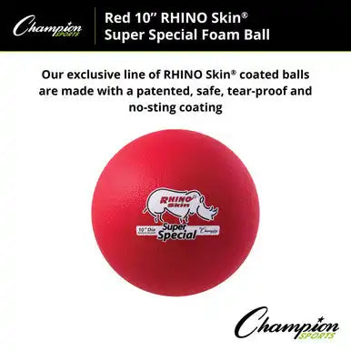 Champion Sports Rs101 10’’ Rhino Skin Super Special Foam Ball - Set - of 6 Colors