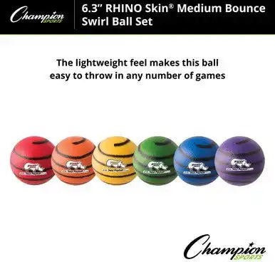 Champion Sports Rs63 Rhino Skin Foam Ball Medium Bounce - Set