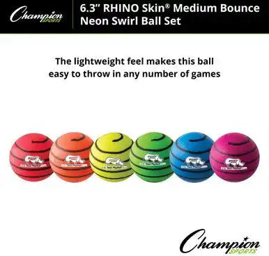 Champion Sports Rs63 Rhino Skin Foam Ball Medium Bounce - Set