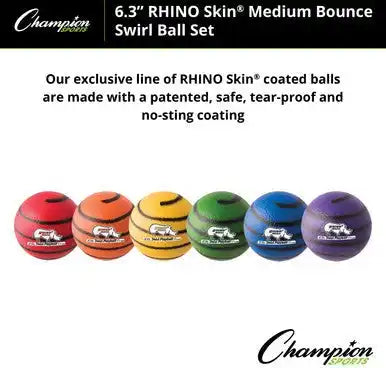 Champion Sports Rs63 Rhino Skin Foam Ball Medium Bounce - Set
