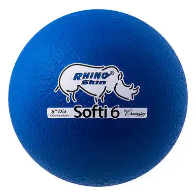 Champion Sports Rs65 6’’ Rhino Skin Low Bounce Softi Foam Ball - Set - of 6 Colors