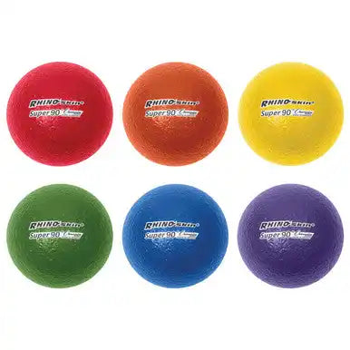 Champion Sports Rs90 3.5’’ Rhino Skin Super 90 High Bounce Foam Ball - Set - of 6 Colors