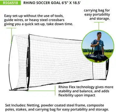 Champion Sports Rsg Rhino Flex Portable Soccer Goal - Ea