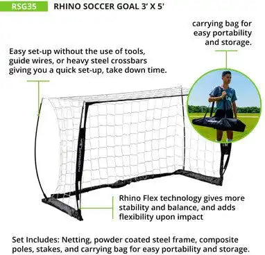 Champion Sports Rsg Rhino Flex Portable Soccer Goal - Ea