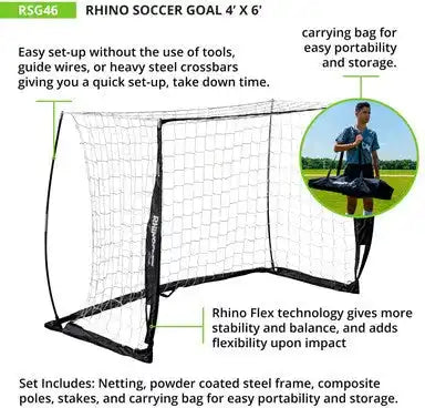 Champion Sports Rsg Rhino Flex Portable Soccer Goal - Ea