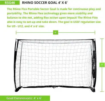 Champion Sports Rsg Rhino Flex Portable Soccer Goal - Ea