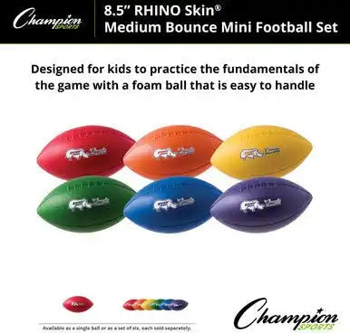 Champion Sports Rsmff Rhino Skin Molded Foam Footballs - Set
