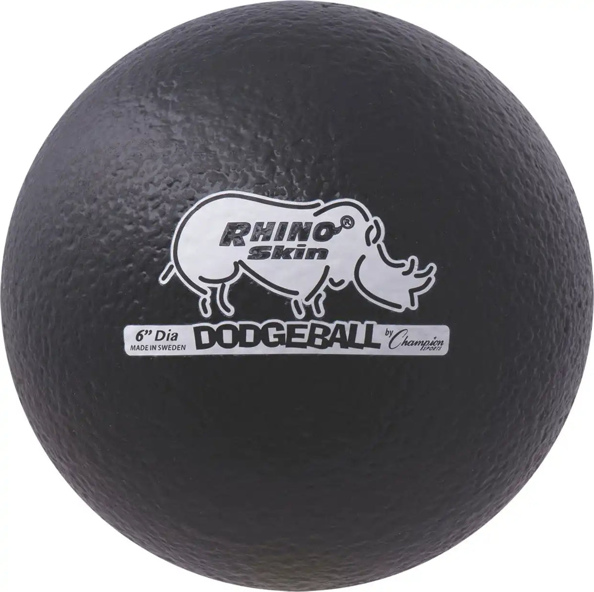 Champion Sports Rxd6 6’’ Rhino Skin Low Bounce Dodgeball - Ea - Black / Single