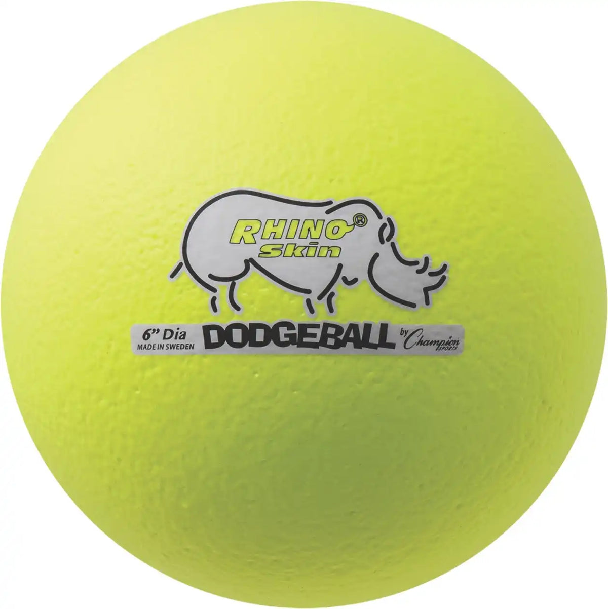 Champion Sports Rxd6 6’’ Rhino Skin Low Bounce Dodgeball - Ea - Neon Yellow / Single