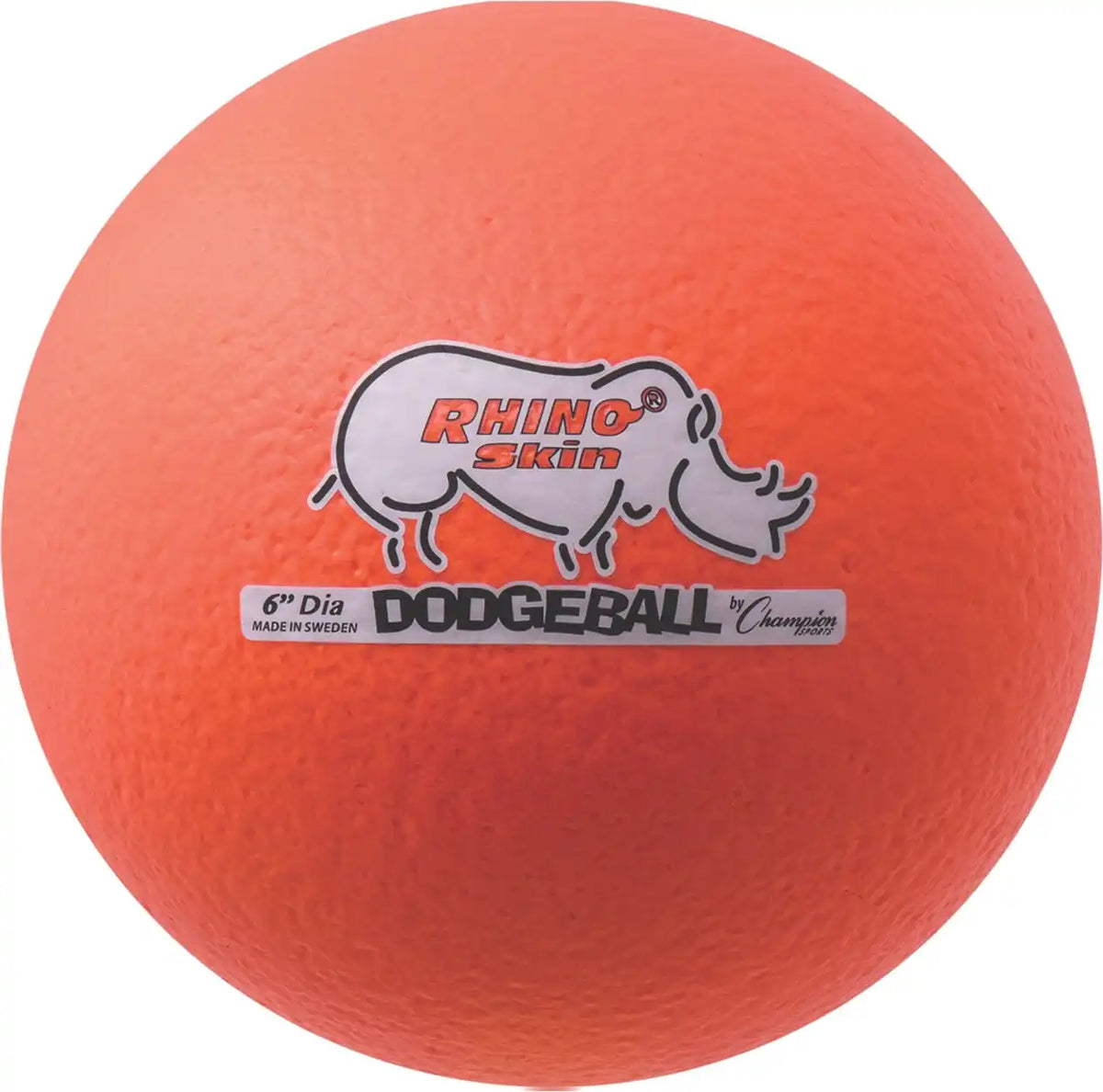 Champion Sports Rxd6 6’’ Rhino Skin Low Bounce Dodgeball - Ea - Neon Orange / Single