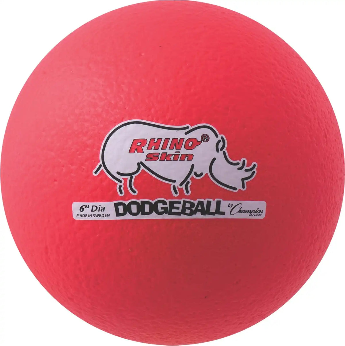 Champion Sports Rxd6 6’’ Rhino Skin Low Bounce Dodgeball - Ea - Neon Red / Single
