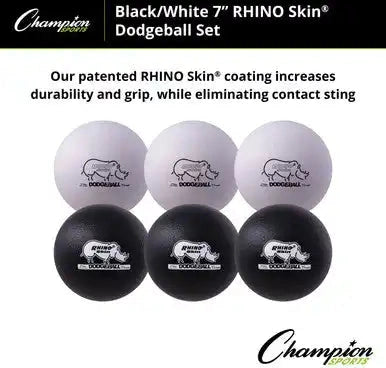 Champion Sports Rxd7 7’’ Rhino Skin Low Bounce Dodgeball - Set