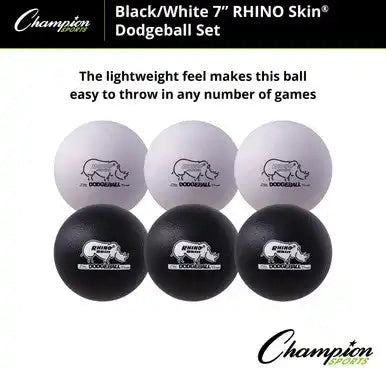 Champion Sports Rxd7 7’’ Rhino Skin Low Bounce Dodgeball - Set