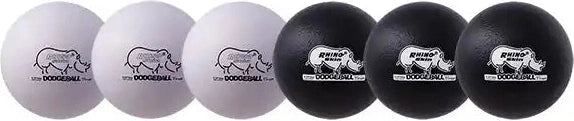 Champion Sports Rxd8 8’’ Rhino Skin Dodgeball - Set - 3 Black, White