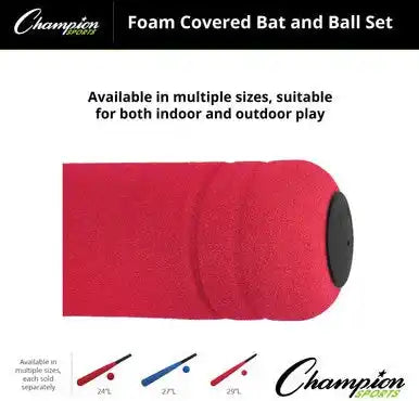 Champion Sports Sb2 Foam Covered Bat and Ball - Ea