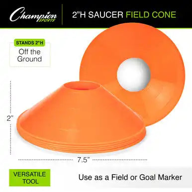 Champion Sports Scx Saucer Field Cone - Set - of 48 in Six Assorted Colors