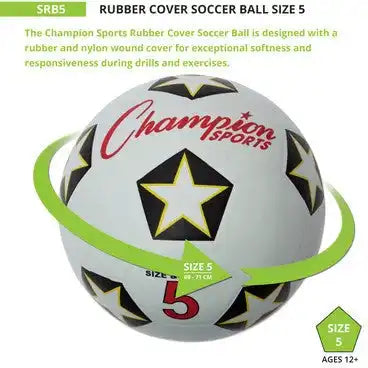 Champion Sports Srb Rubber Cover Soccer Ball - Ea