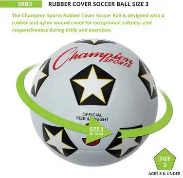 Champion Sports Srb Rubber Cover Soccer Ball - Ea