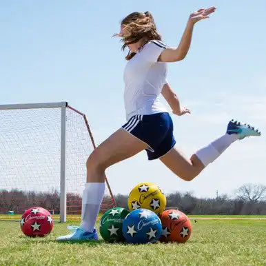 Champion Sports Srb Rubber Cover Soccer Ball - Set