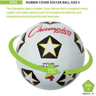Champion Sports Srb Rubber Cover Soccer Ball - Set