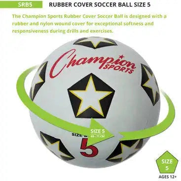 Champion Sports Srb Rubber Cover Soccer Ball - Set