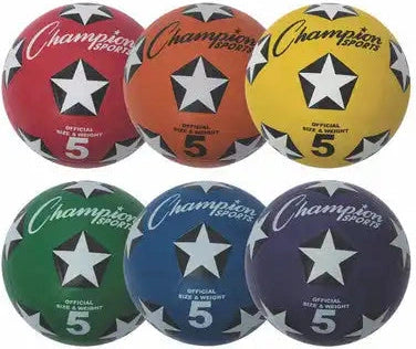 Champion Sports Srb Rubber Cover Soccer Ball - Set