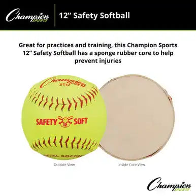 Champion Sports St Safety Softballs - Doz