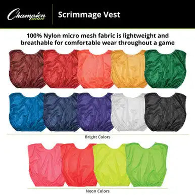 Champion Sports Svy Scrimmage Vest Youth - Doz