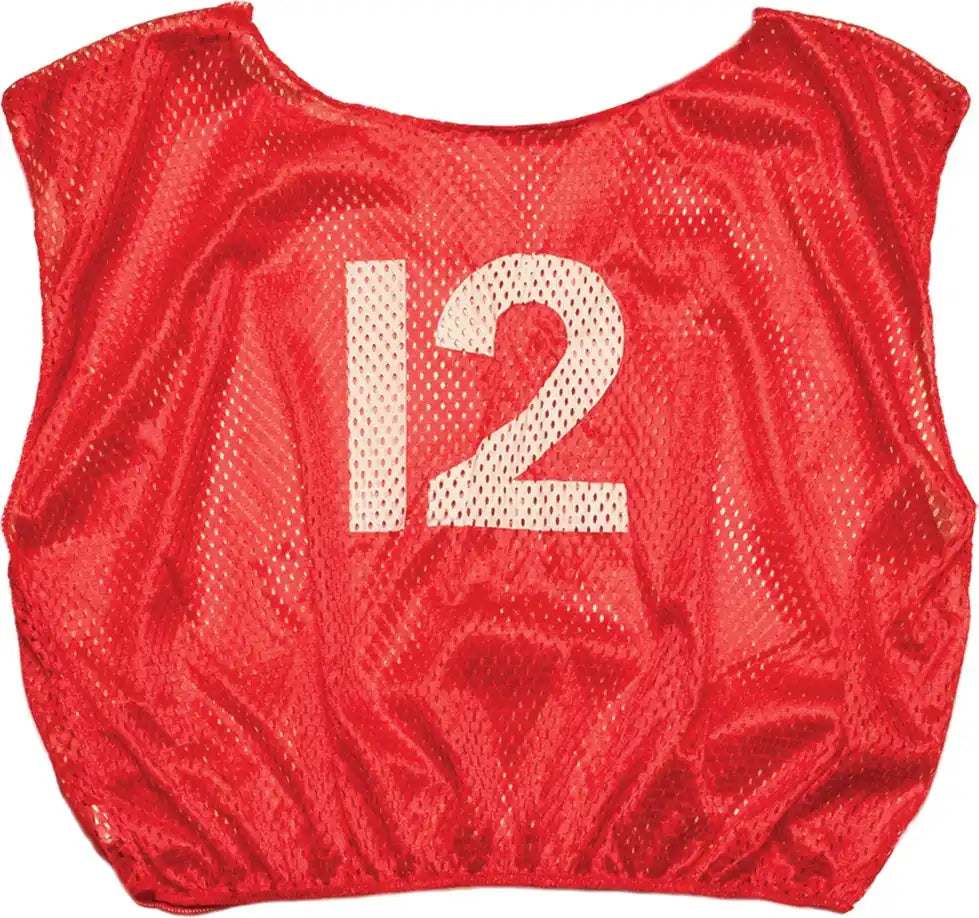 Champion Sports Svywn Numbered Scrimmage Vest Youth - Doz - Red