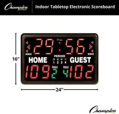 Champion Sports T90 Tabletop Indoor Electronic Scoreboard - Ea