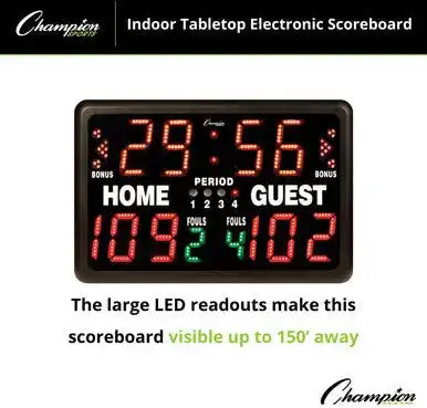 Champion Sports T90 Tabletop Indoor Electronic Scoreboard - Ea