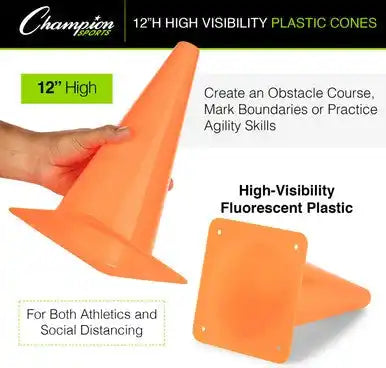 Champion Sports Tc High-visibility Plastic Cone - Ea