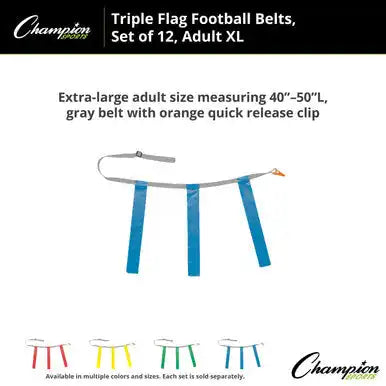 Champion Sports Tffax Triple Flag Football Adult Xl - Doz