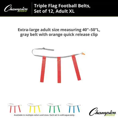 Champion Sports Tffax Triple Flag Football Adult Xl - Doz