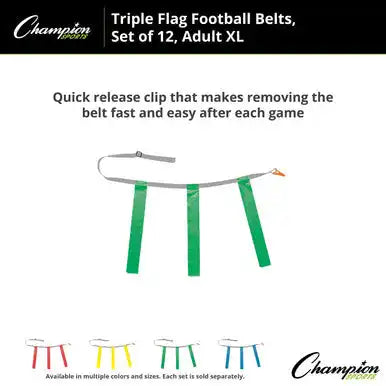 Champion Sports Tffax Triple Flag Football Adult Xl - Doz